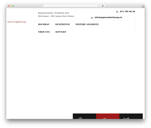 Theme WordPress Elevate - appenzellerbauag.ch