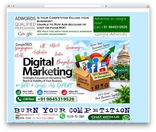 Variations WordPress website theme - seobengaluru.com
