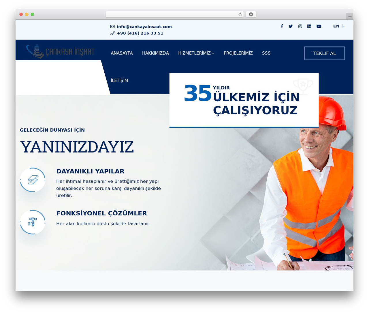 WordPress theme BildPress - cankayainsaat.com