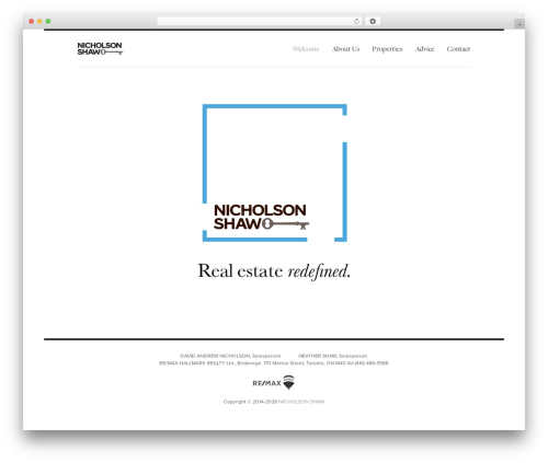 WP theme DW Simplex - nicholsonshaw.com