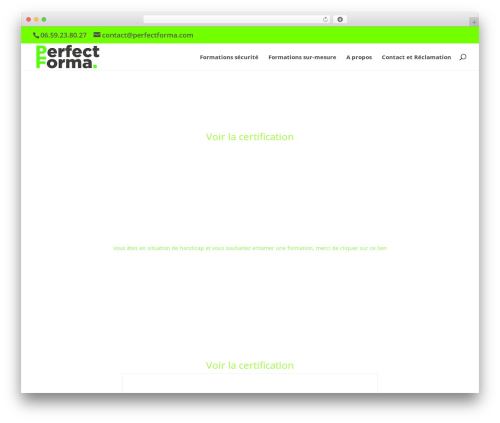 Divi WordPress theme design - perfectforma.com