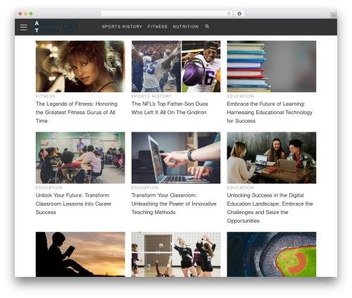 Hive Master WordPress theme - athleticstherapy.com