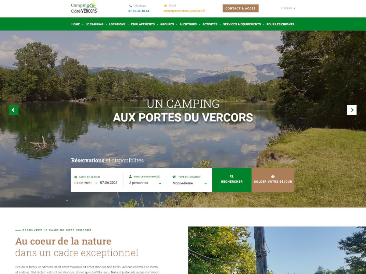 Lac de Devesset theme WordPress by Thelis