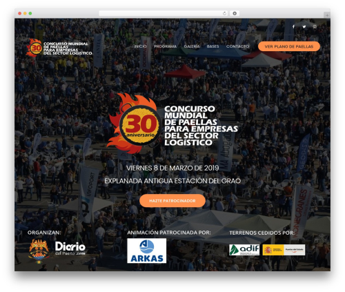 WordPress theme Eventeo - paellaspuerto.com