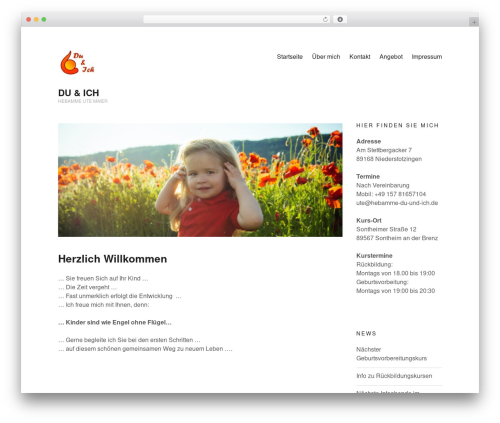 WordPress theme Maker - hebamme-du-und-ich.de
