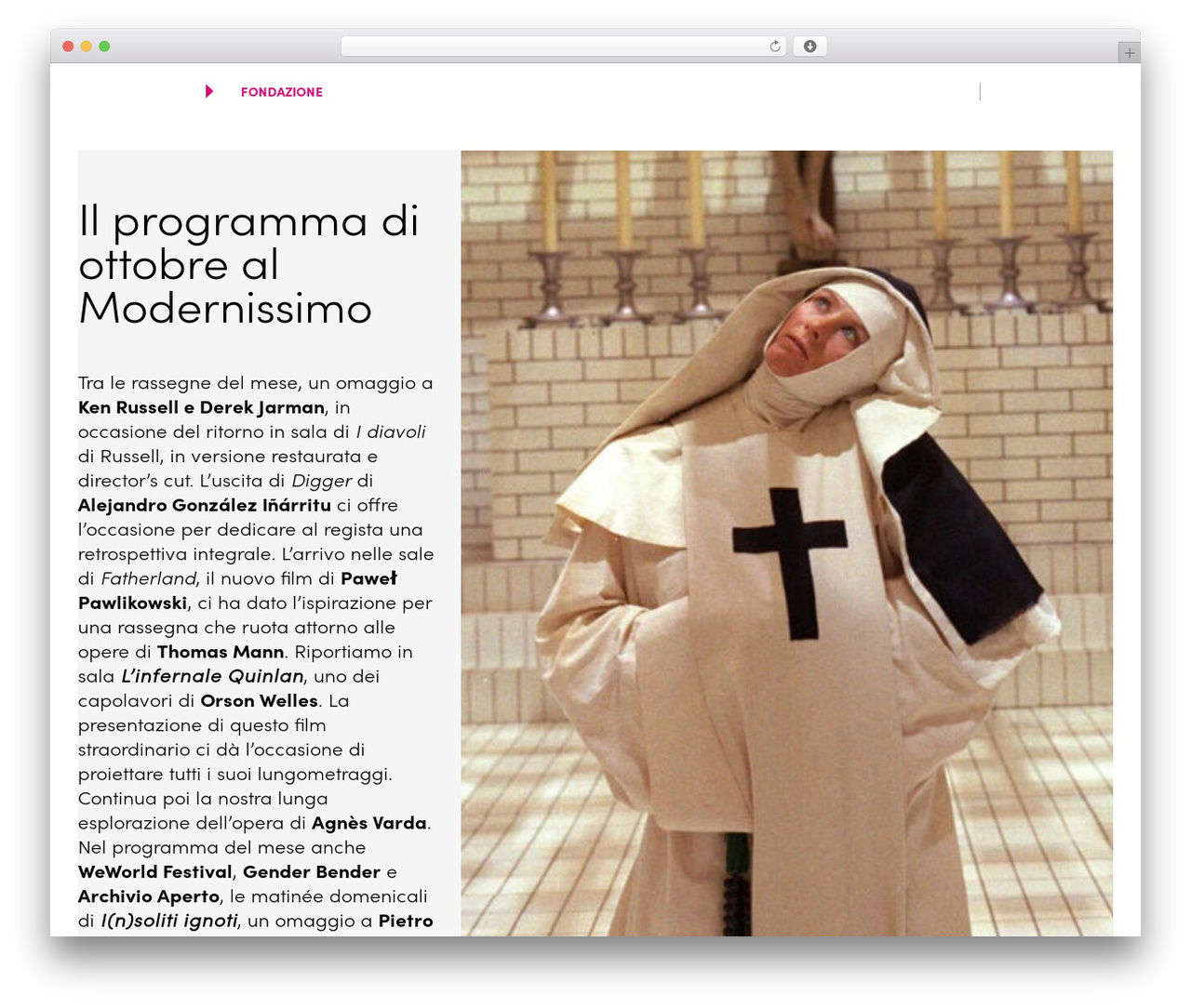 Best WordPress theme Qtheme Framework - cinetecadibologna.it
