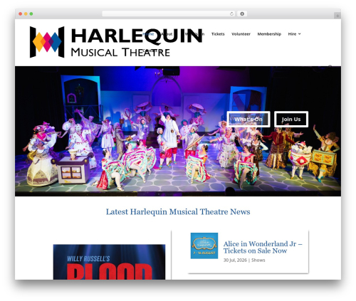Divi theme WordPress - harlequintheatre.co.nz