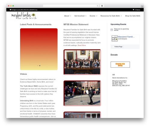 Divi WordPress theme - marylandfamiliesforsafebirth.org