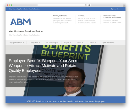 Prosperity business WordPress theme - abm360solutions.com