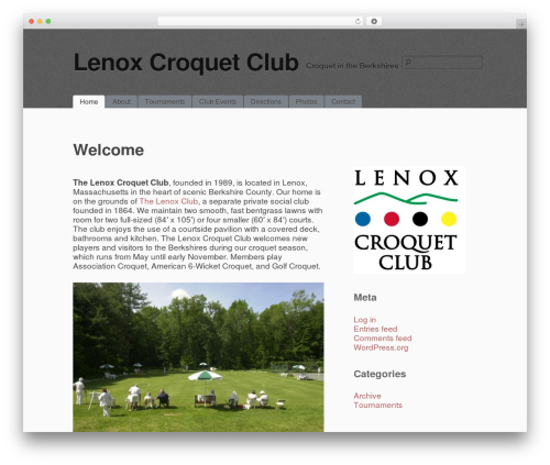 simpleX WP theme - lenoxcroquet.com