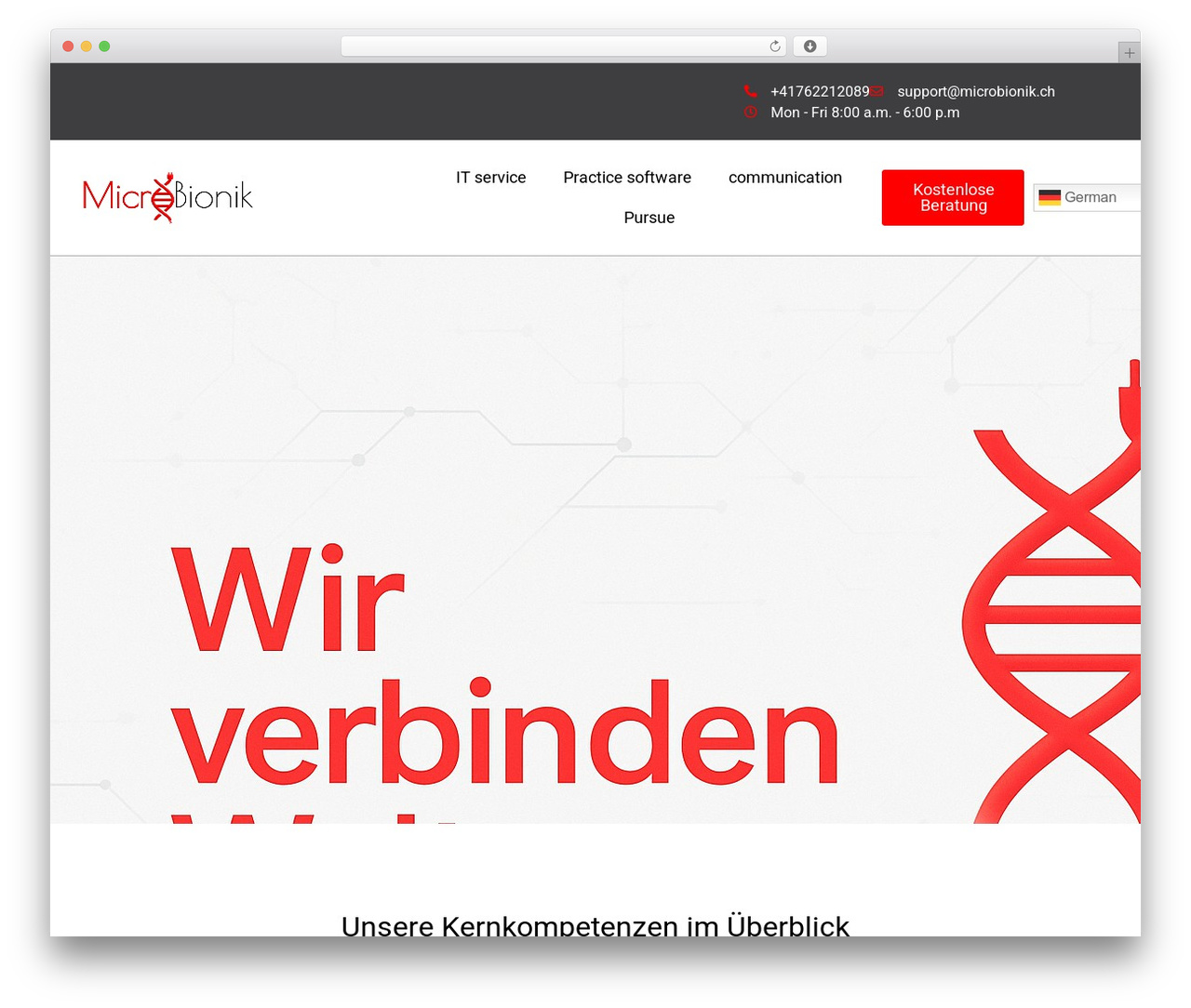 WordPress theme Hello Elementor - microbionik.ch