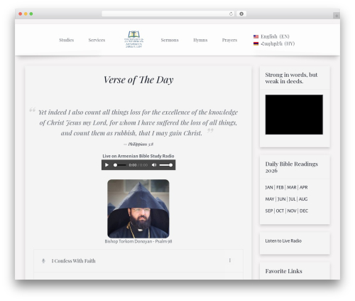 WordPress website theme Divinity - armenianbiblestudy.com
