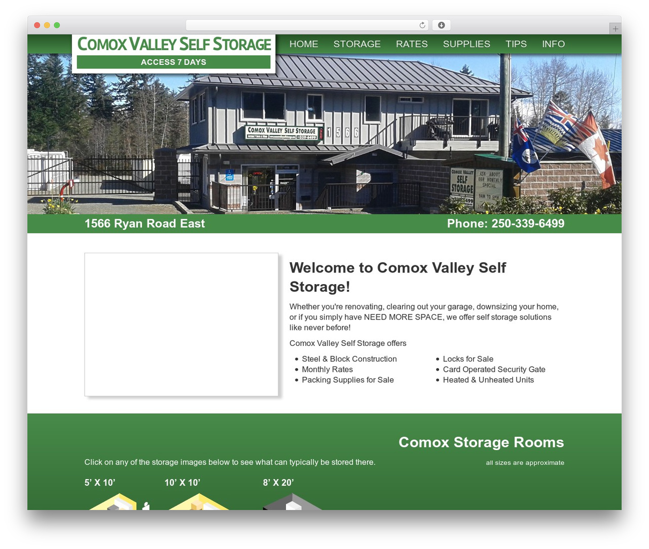 wp-bootstrap WordPress theme - comoxvalleyselfstorage.com