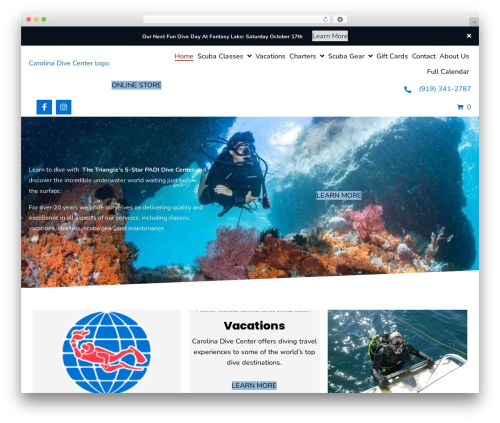Pws core WordPress plugin - carolinadivecenter.com