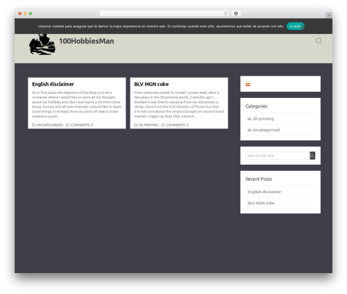 Coldbox WordPress theme - 100hobbiesman.com