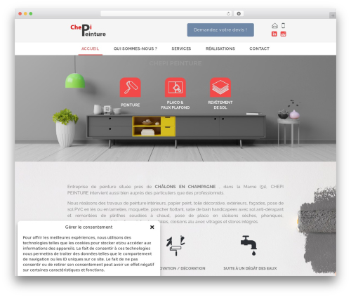 Vamtam push menu WordPress plugin - chepi-peinture.fr