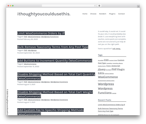Custom Responsive (SASS) Theme WP theme - ithoughtyoucouldusethis.com