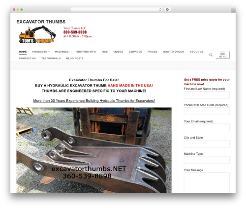 X forms express WordPress plugin - excavatorthumbs.net