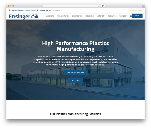 Ensinger Precision Components WordPress theme - ensinger-pc.com