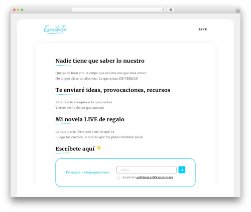 Escríbete Theme WordPress theme - escribete.com