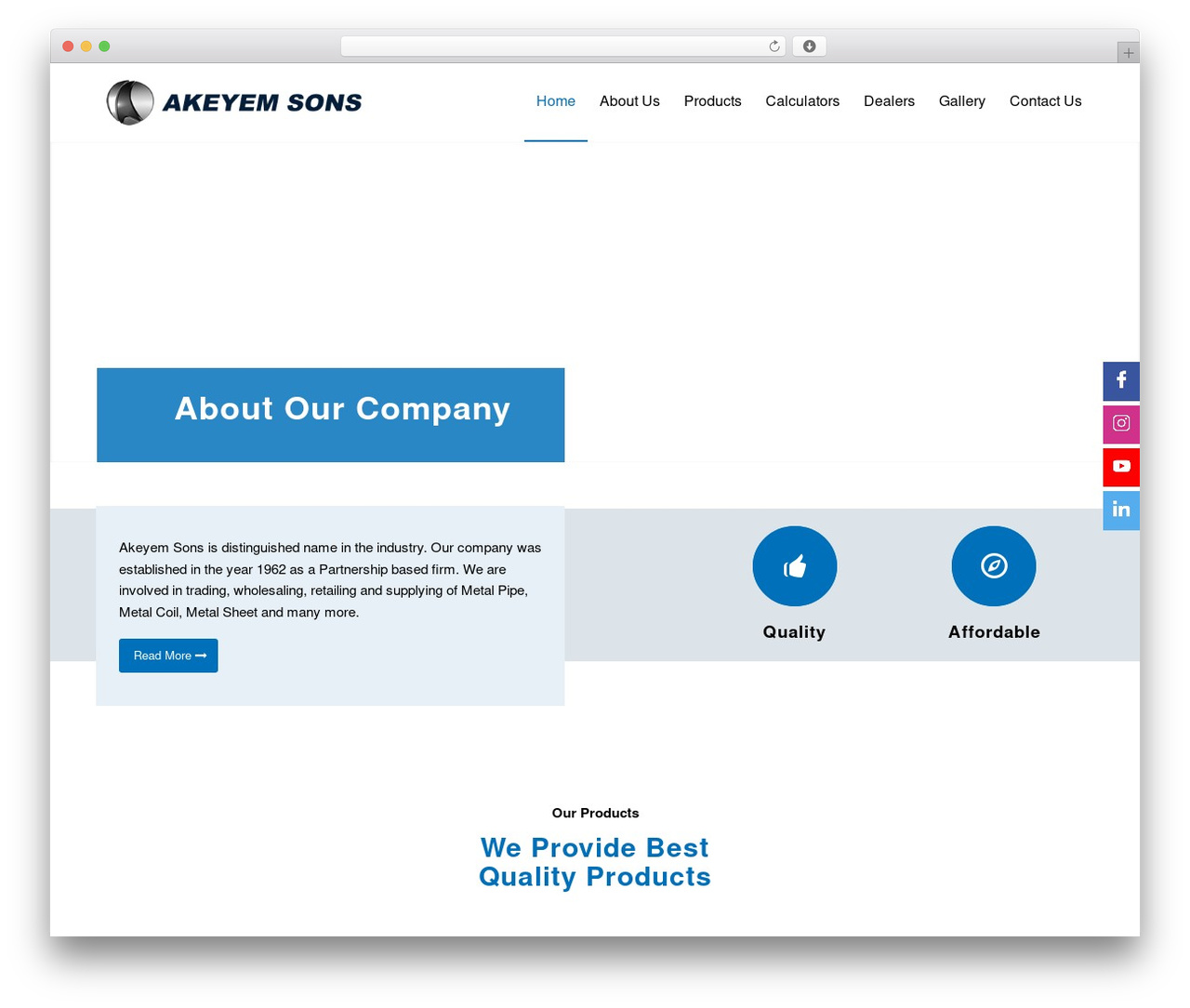 KlickNet WordPress theme - akeyemsons.com