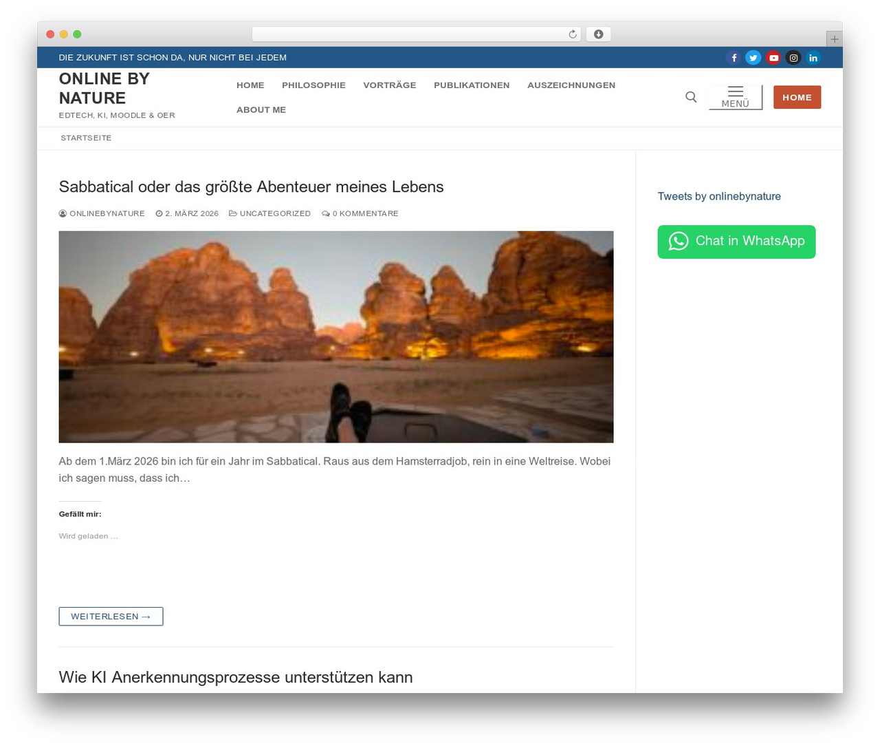 Theme WordPress Customify - onlinebynature.com