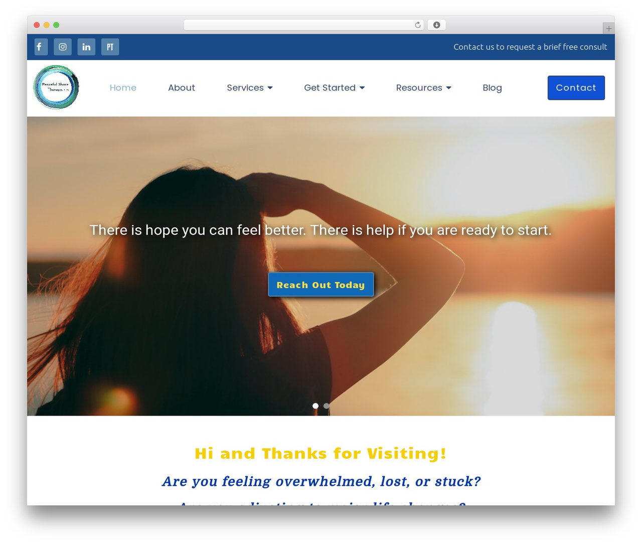 Theme WordPress Genesis - peacefulshoretherapy.com