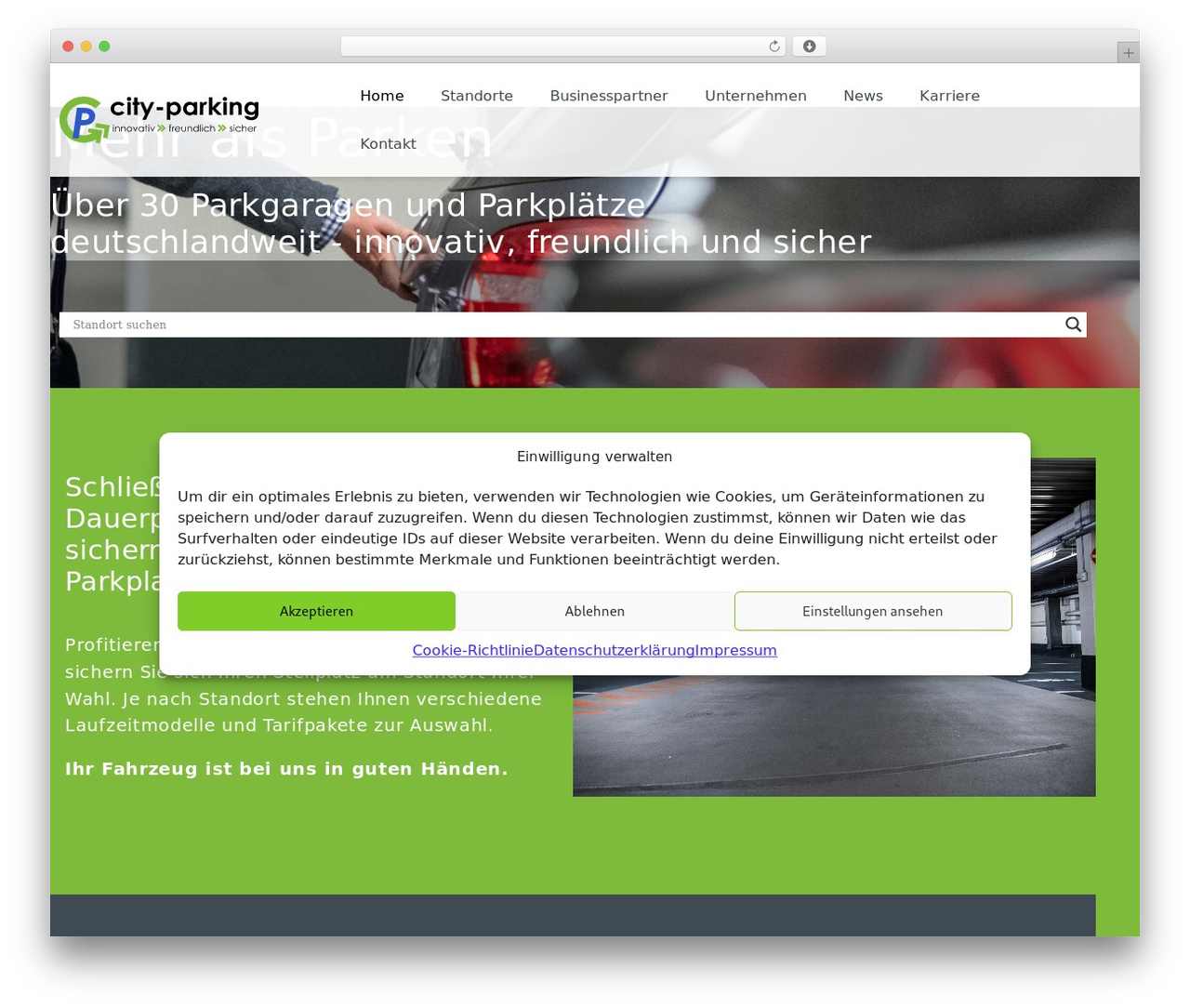 Theme WordPress Sportbrain Basic Lite - city-parking.de