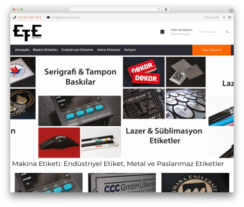 WordPress theme BuildARK - makinaetiketi.com