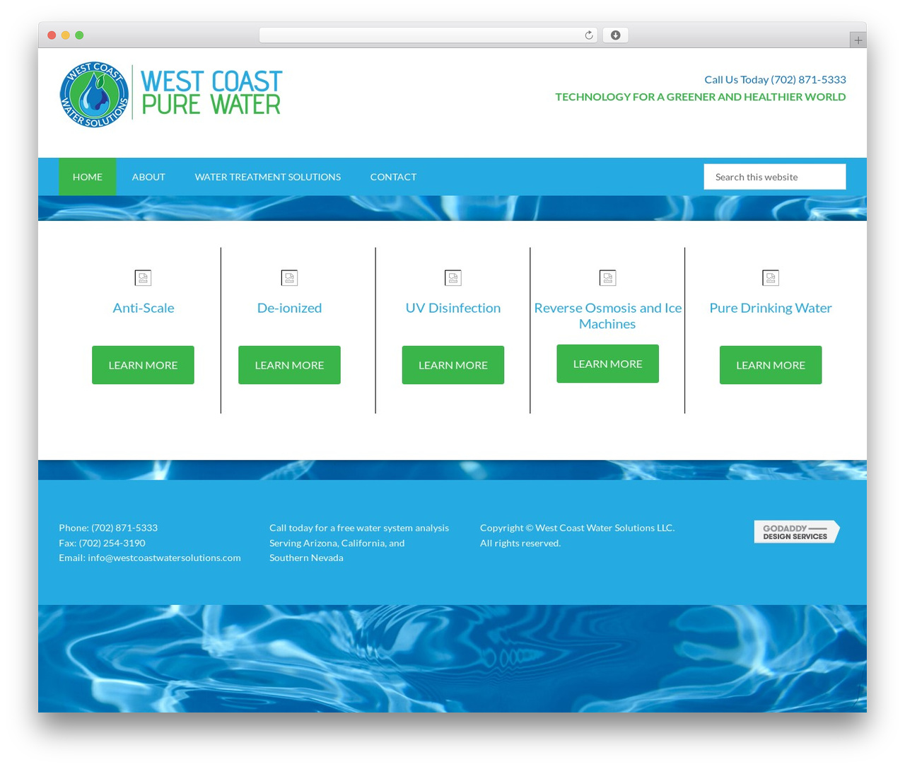 WP theme Tech 3 - westcoastpurewater.com