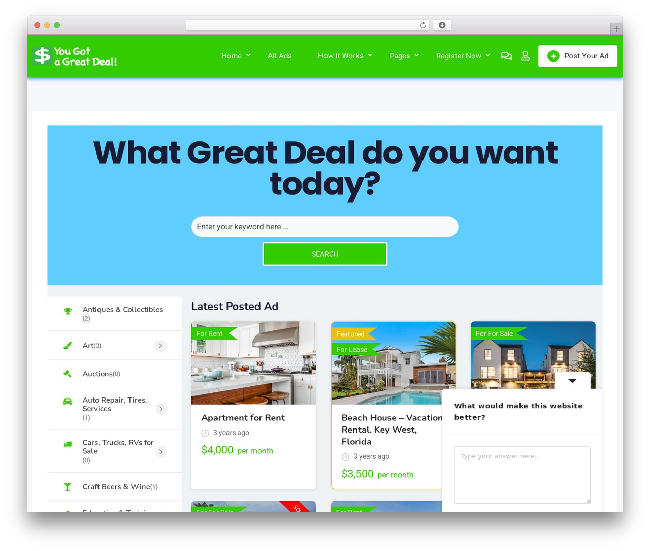 Best WordPress theme Classima - yougotagreatdeal.com Best WordPress theme Classima - yougotagreatdeal.com