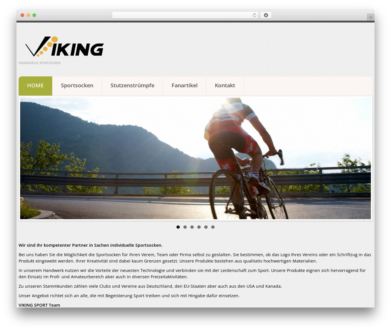 cherry WordPress theme - viking-sport.de