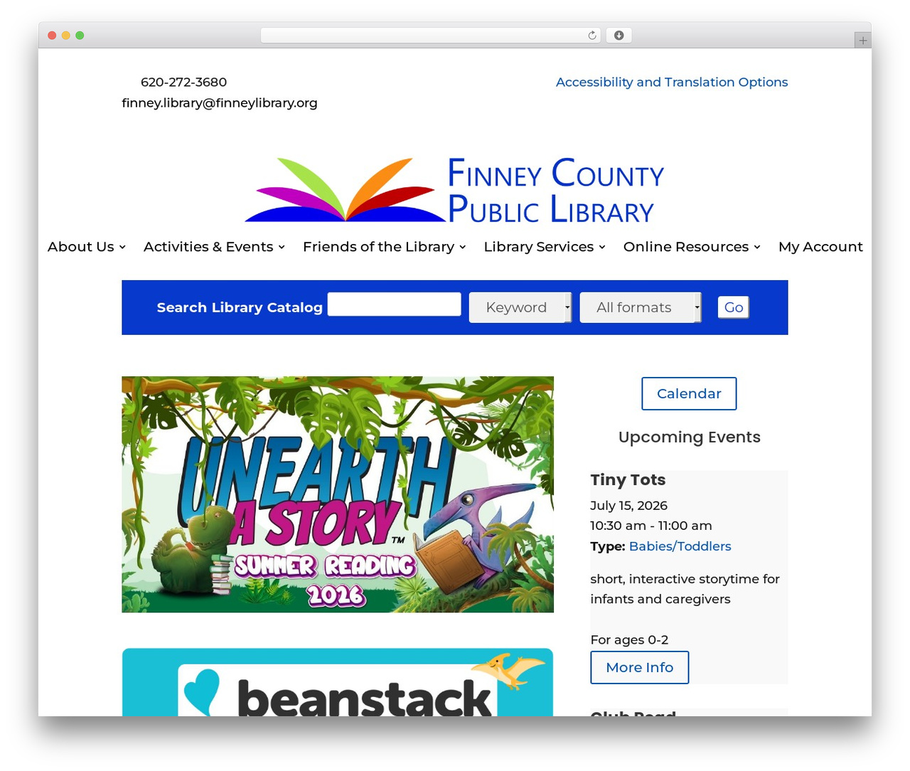 Finney WordPress theme - finneylibrary.org
