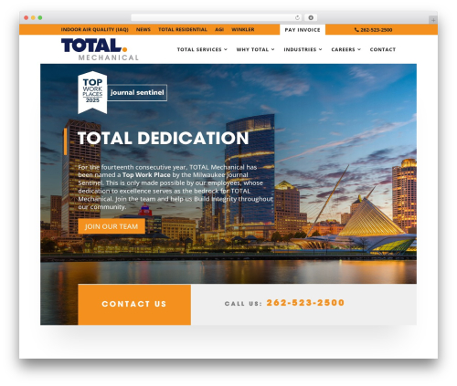 Divi WordPress website theme - total-mechanical.com