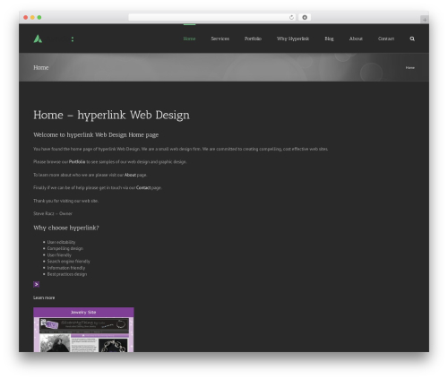 Dynamik WordPress theme - hyperlinkwebdesign.org