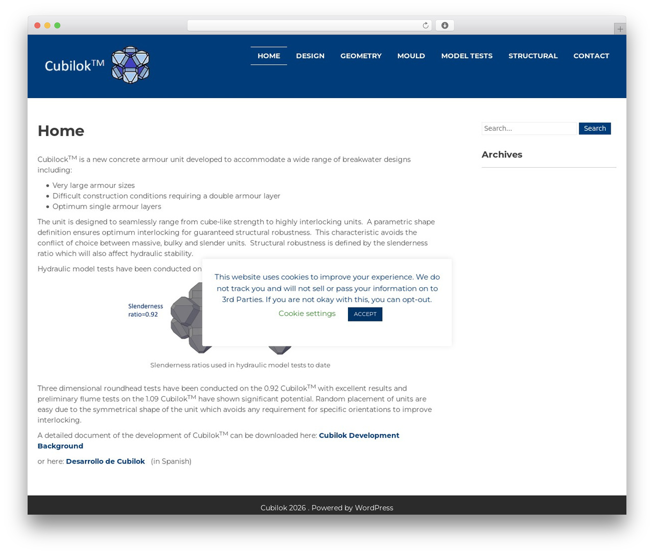 Flexibled WP theme - cubilok.com