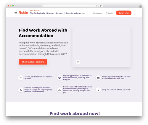 Robin best WordPress theme - robin.jobs