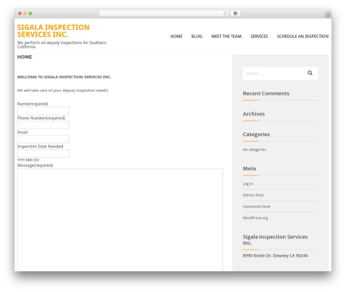 Construction Lite WordPress theme - sigalainspection.com Construction Lite WordPress theme - sigalainspection.com