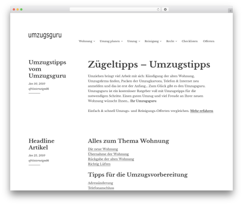 Gutenberg core WordPress plugin - umzugsguru.ch