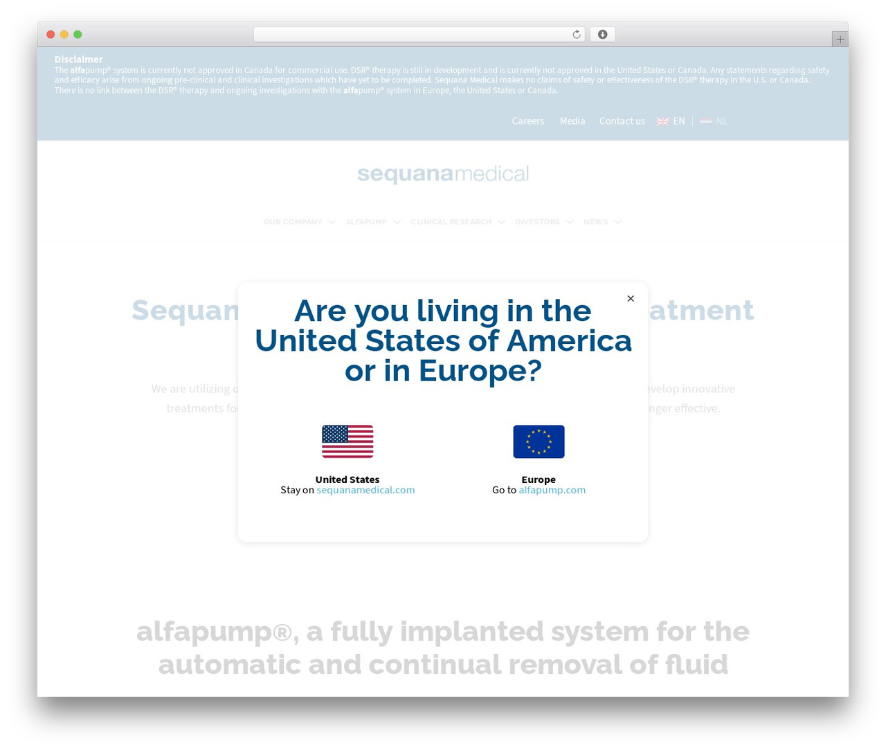 Infinite theme WordPress - sequanamedical.com
