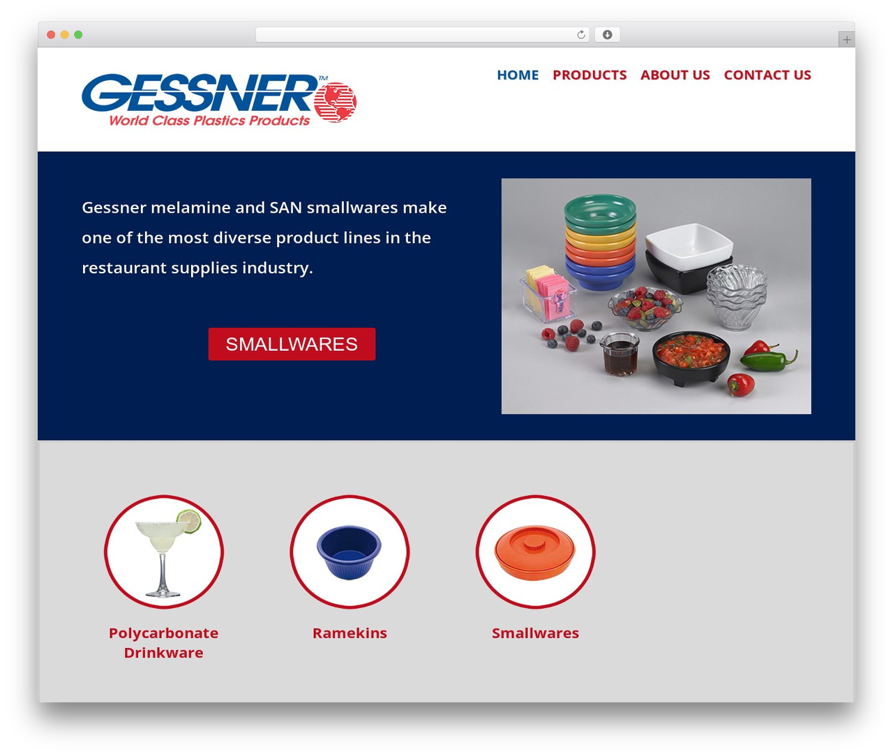 Thesis WordPress theme - gessnerproducts.com
