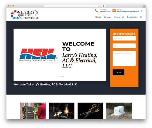 WordPress theme Divi - larrysheatingandair.com