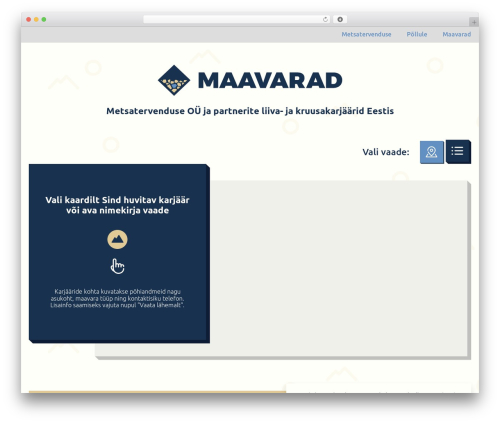 WordPress theme Maavarad Theme - maavarad.ee