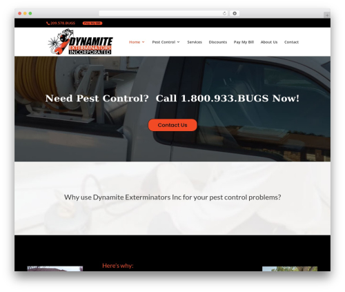 Divi theme WordPress - dynamiteexterminators.com