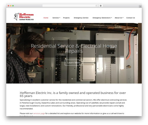 Divi theme WordPress - heffernanelectric.com