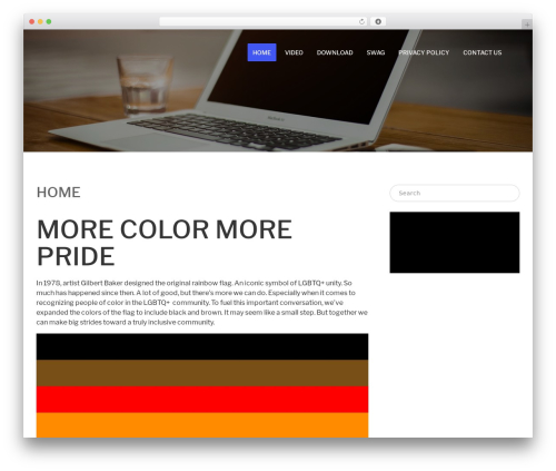 elemento WordPress page theme - morecolormorepride.com