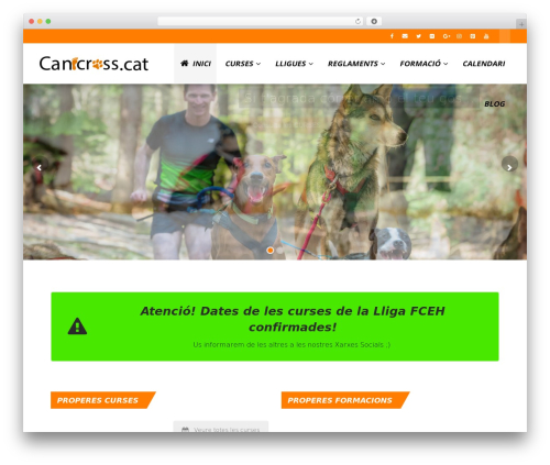 gameplan WordPress theme design - canicross.cat