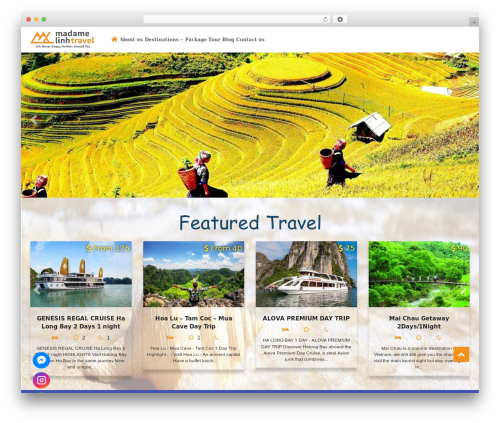 My Default theme Basic WordPress travel theme - madamelinhtravel.com