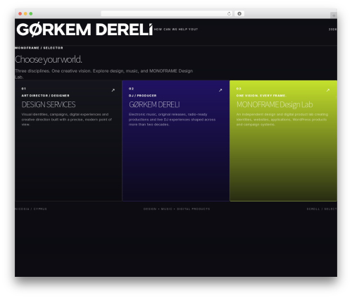 Nicex WordPress theme - gorkemdereli.com