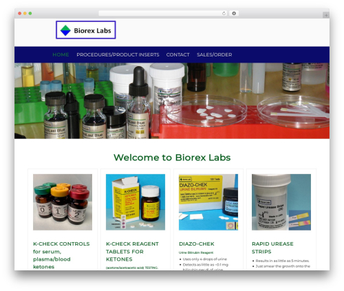 Pharmacy WordPress theme design - biorexlabs.com